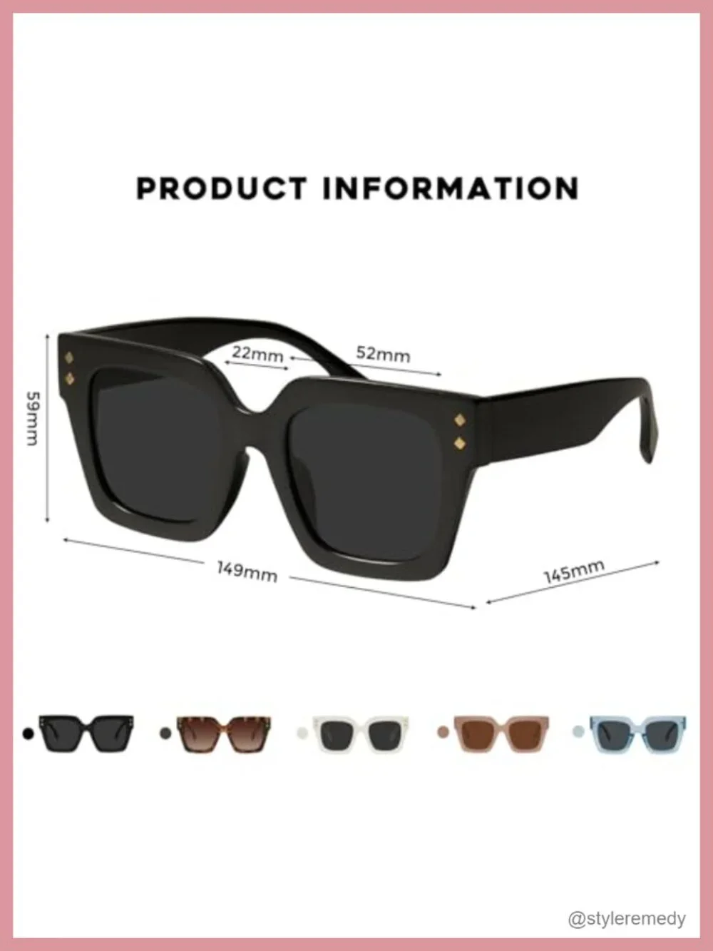 Oversized Square Polarized Sunglasses Women